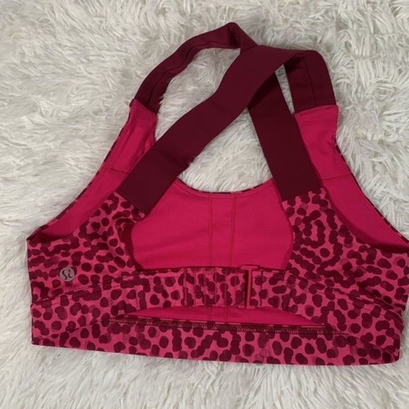 Lululemon Pink & Purple Dotted Sport Bra - Picture 5 of 8